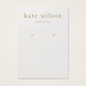 White Leather (image) Earring Display Card (Vorderseite)