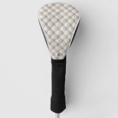 White Leather Quilted Texture Background Golf Headcover (Vorderseite)