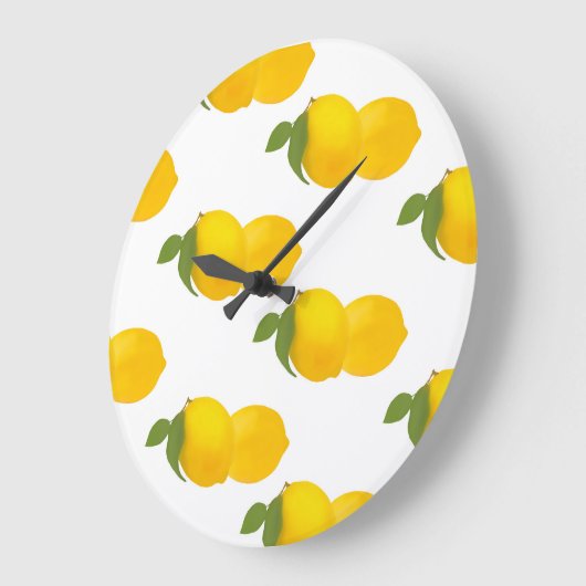 White Lemon Clock Große Wanduhr (Winkel)