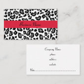 White Leopard Business Card Visitenkarte (Vorne/Hinten)