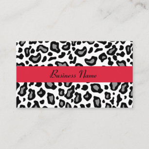 White Leopard Business Card Visitenkarte