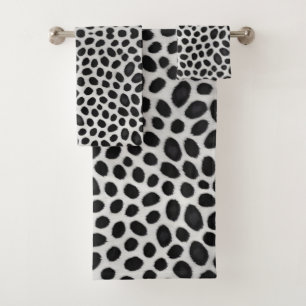 White Leopard Elegante Moderne Luxuskollektion Badhandtuch Set