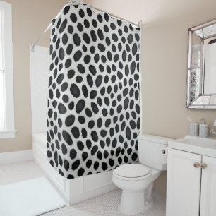 White Leopard Elegante Moderne Luxuskollektion Duschvorhang