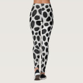 White Leopard Elegante Moderne Luxuskollektion Leggings (Rückseite)
