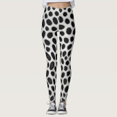 White Leopard Elegante Moderne Luxuskollektion Leggings (Vorderseite)