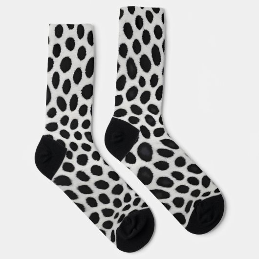 White Leopard Elegante Moderne Luxuskollektion Socken (Rechts)