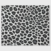 White Leopard Elegante Popular Luxury Collection Geschenkpapier (Flach)