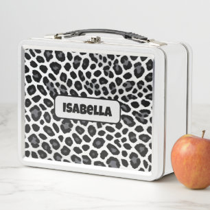 White Leopard Elegante Popular Luxury Collection Metall Brotdose