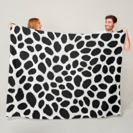 White Leopard Elegante Trendy Luxury Collection Fleecedecke