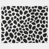 White Leopard Elegante Trendy Luxury Collection Fleecedecke (Vorderseite (Horizontal))