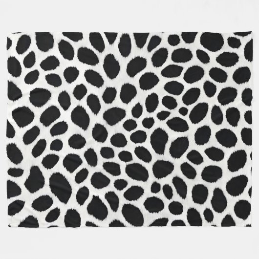 White Leopard Elegante Trendy Luxury Collection Fleecedecke (Vorderseite (Horizontal))