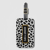 White Leopard Elegante Trendy Luxury Collection Gepäckanhänger (Vorderseite Vertikal)