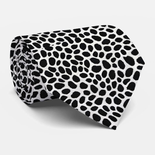 White Leopard Elegante Trendy Luxury Collection Krawatte (Gerollt)
