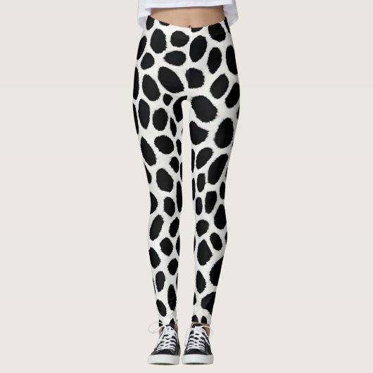 White Leopard Elegante Trendy Luxury Collection Leggings (Vorderseite)
