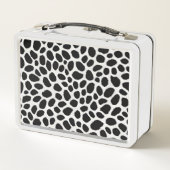 White Leopard Elegante Trendy Luxury Collection Metall Brotdose (Rückseite)