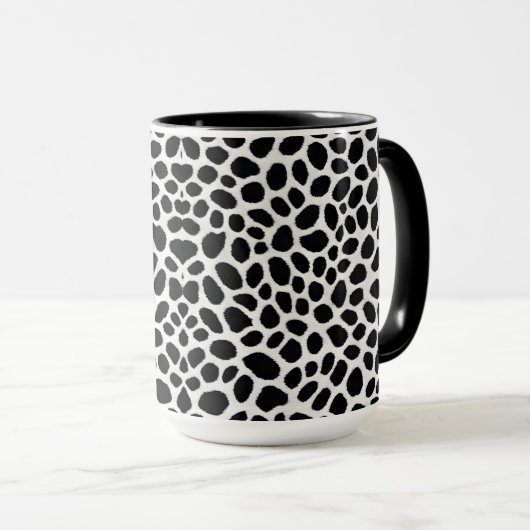 White Leopard Elegante Trendy Luxury Collection Tasse (VorderseiteRechts)