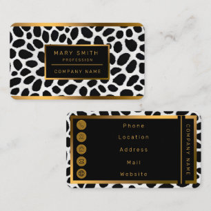 White Leopard Elegante Trendy Luxury Collection Visitenkarte