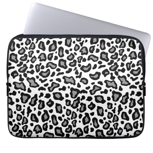 White Leopard Laptop Sleeve (Vorderseite)