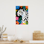 White Leopard Pop Art Poster (Küche)