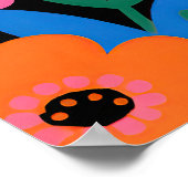 White Leopard Pop Art  Poster (Ecke)