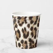 White Leopard Print Safari Party Lieferant ID1157 Pappbecher (Vorderseite)