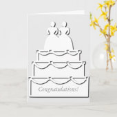 White Lesbian Wedding Cake Card Karte (Gelbe Blume)