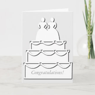 White Lesbian Wedding Cake Card Karte