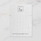 WHITE LETHER TEXTURE NECKLACE BRACELET DISPLAY VISITENKARTE (Vorderseite)