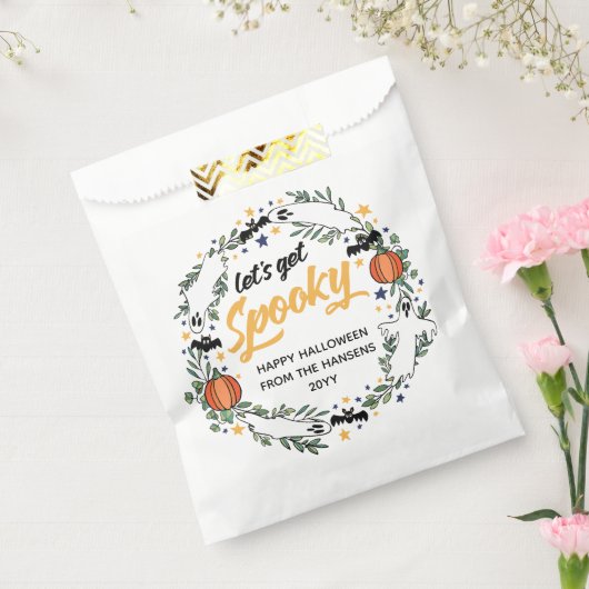 White Let's Get Spooky Ghosts Halloween Kranz Geschenktütchen (Versiegelt)