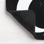 White Letter "A" auf Schwarz Monogram Art Mousepad (Ecke)