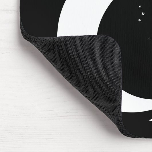 White Letter "A" auf Schwarz Monogram Art Mousepad (Ecke)