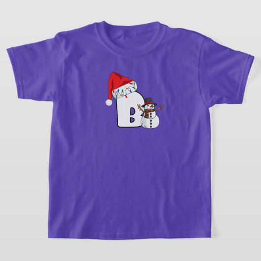 White letter B Christmas gift T-Shirt (Ablage )