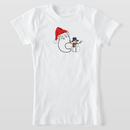 White letter c christmas gift T-Shirt (Ablage )
