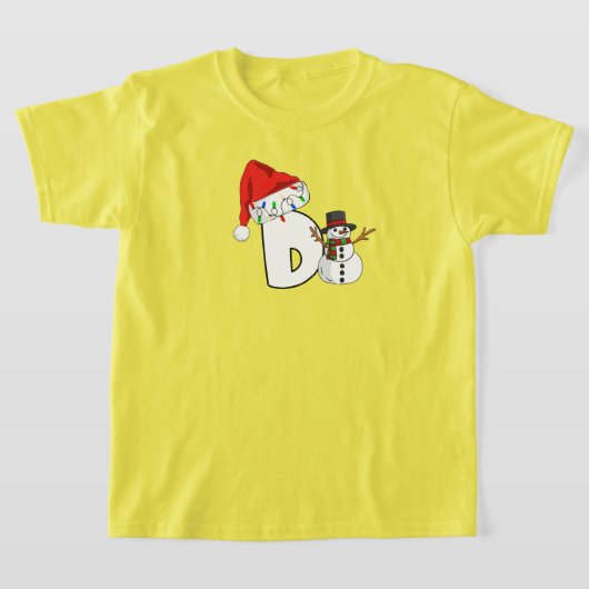 White letter d christmas gift  T-Shirt (Ablage )