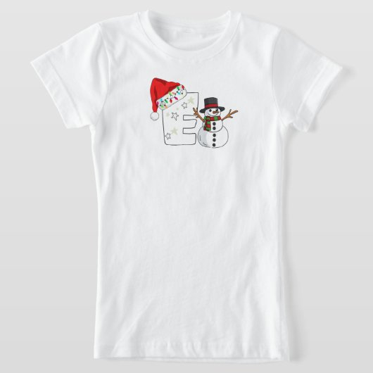 White letter E christmas gift T-Shirt (Ablage )
