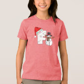 White letter f christmas gift  Tri-Blend shirt (Vorderseite)