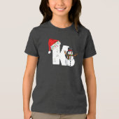 White letter k christmas gift  Tri-Blend shirt (Vorderseite)