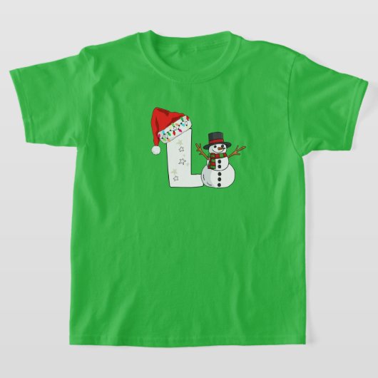 White letter L christmas gift T-Shirt (Ablage )