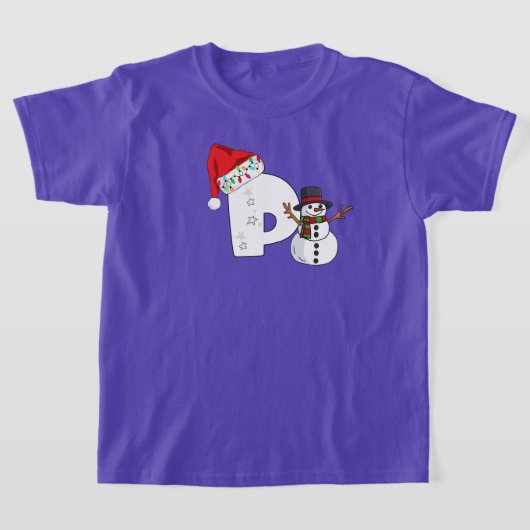 White letter p christmas gift T-Shirt (Ablage )