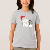 White letter r christmas gift Tri-Blend shirt (Vorderseite)