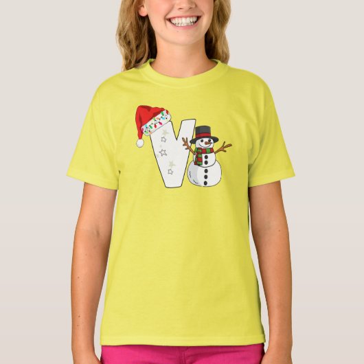 White letter v christmas gift T-Shirt (Vorderseite)