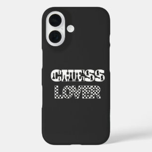 White Letters von Schach Word Lover Board Muster iPhone 16 Hülle