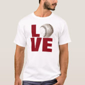 White Liebe Baseball T - Shirt - Populäre Sportspi (Vorderseite)