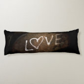 White Liebe Graffiti Seitenschläferkissen (Rückseite)