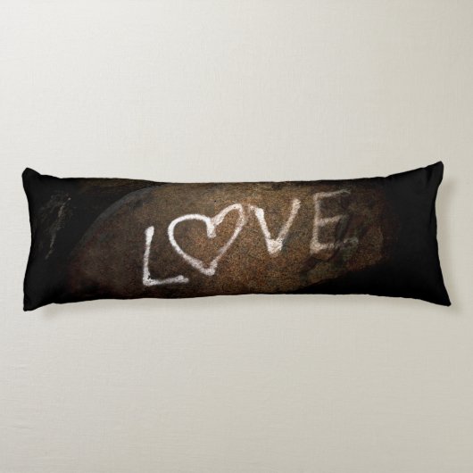 White Liebe Graffiti Seitenschläferkissen (Rückseite)