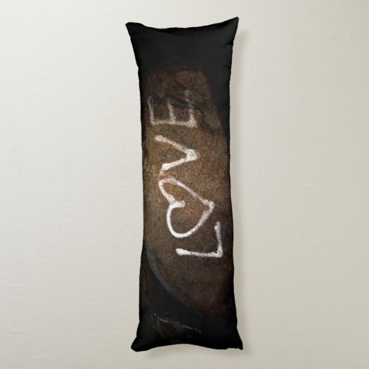 White Liebe Graffiti Seitenschläferkissen (Rückseite (Vertikal))