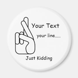 White Lies Crossed Fingers Magnet