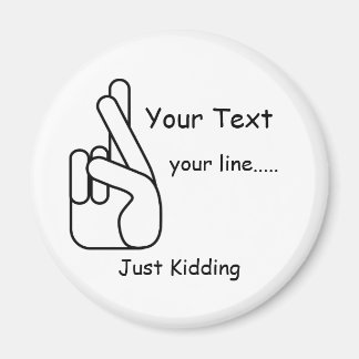 White Lies Crossed Fingers Magnet