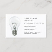 White Light Bulle Electrician - Visitenkarte (Vorderseite)