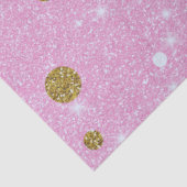 White Light Gold Pink Glitzer Polka Dos Weihnachte Seidenpapier (Ausschnitt)